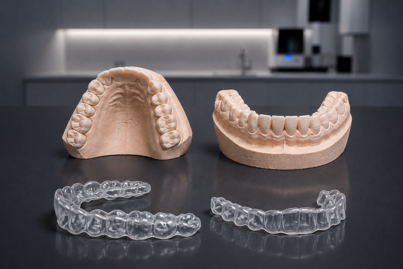 Modelos dentales impresos en 3D y alineadores